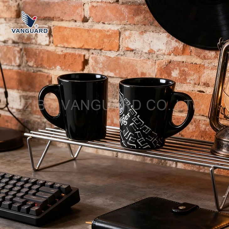 Glossy Black Ceramic Mug