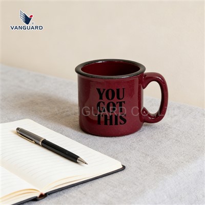 Classic Coffee Cup with Inspiring Quote Speckled