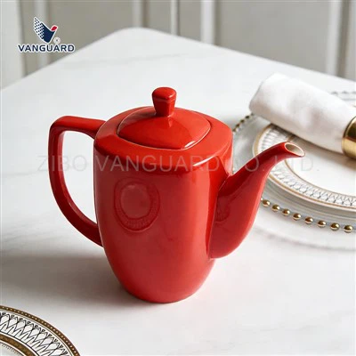 Fine Porcelain Red Teapot
