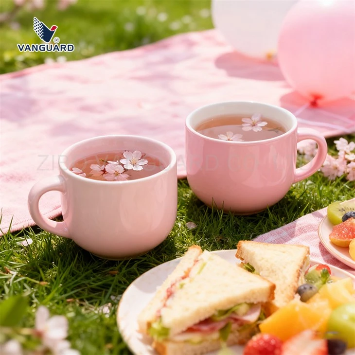 Peach Pink Ceramic Mug