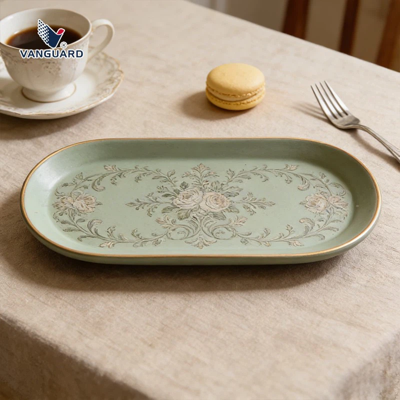 Rectangular ceramic dinner plate Rectangular ceramic dinner plate