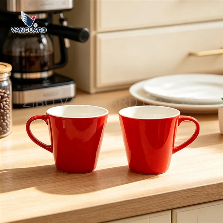 Red Ceramic Coffee Cup