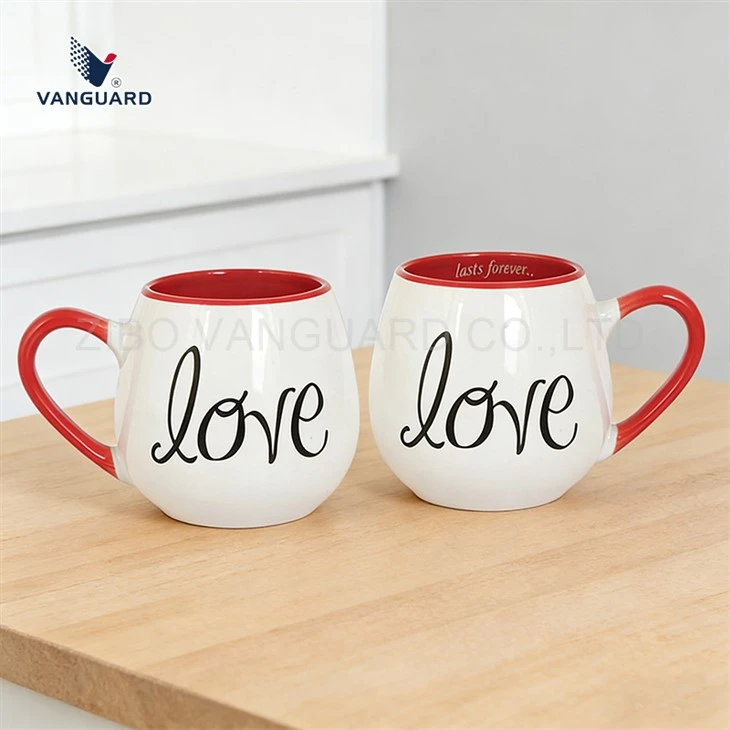 Round White Ceramic Coffee Mug