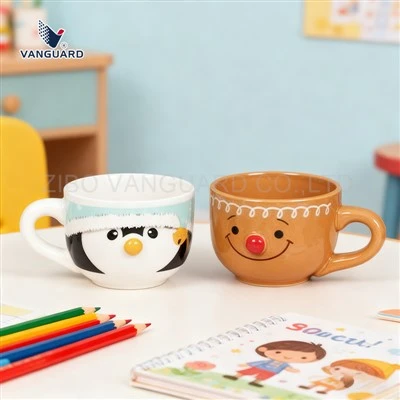 Ceramic Embossed Soup Mug