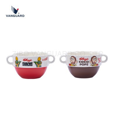 Ceramic Soup Bowls with Two Handles