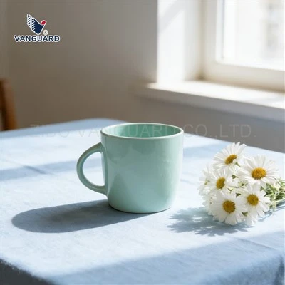 Green Glazed Ceramic Cup