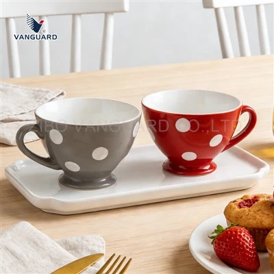 High-foot Ceramic Soup Mug