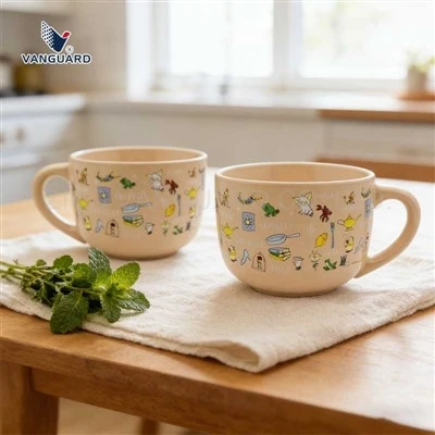 Large Capacity Ceramic Soup Mug