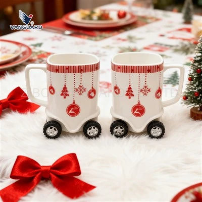 Novelty Car Mug With Wheel Base