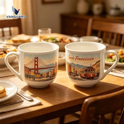 City Landmark Travel Theme Ceramic Mug