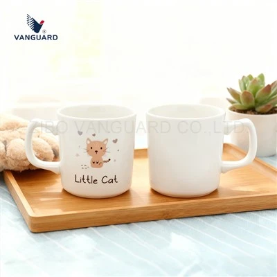 White Ceramic Cat Coffee Mug