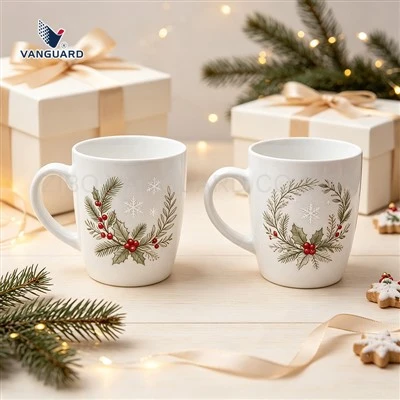 White Ceramic Christmas Gift Mug
