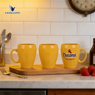 Yellow Oval Ceramic Mug