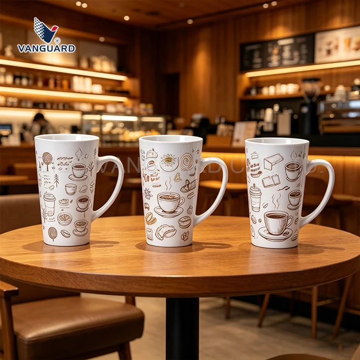 V Shaped Cylinder Ceramic Mug