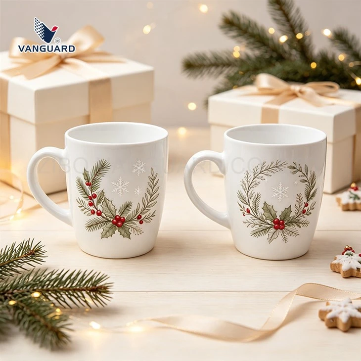 White Ceramic Christmas Gift Mug