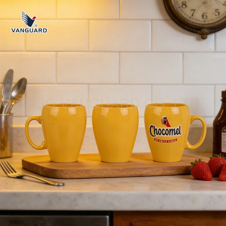 Yellow Oval Ceramic Mug